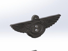 bentley logo keychain de porte-clés un trousseau clés 3d print model - Mito3D
