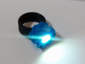 flashlight ring rings bright electronics led light up watt 3d print model - Mito3D