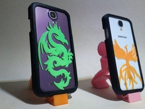 s4 dragon phoenix case mobile phone 3d print model - Mito3D