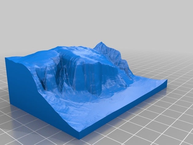 el capitan 3d topo sport & fitness all'aperto scogliera arrampicata su roccia yosemite 3D print model - Mito3D