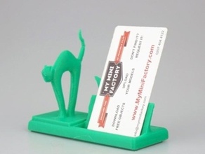 mr cat says meow business card holder signs & logos holders cards cats desk toys gadgets office 3d print model - Mito3D