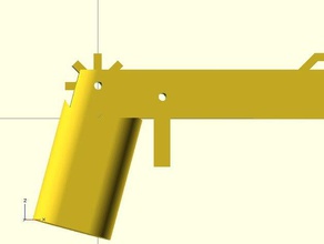 rubber band gun full auto parametric mechanische Spielzeuge 3d print model - Mito3D