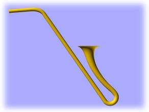 bb3 doğal trompet saksafon-trompette si b&eacutemol 3 naturelle forme saksofon aynı harmonikler şeklinde kapak müzik grup pirinç bugle kornet saksafonun sesini alet jouable açın plastik oynanabilir saksafon trompette 3d print model - Mito3D