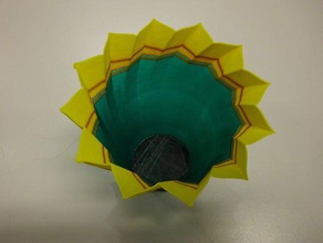 sunflowerpot decoración 3dprinter cura ultimaker florero 3d print model - Mito3D