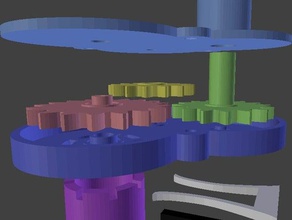 engranaje mini velocímetro de la automoción austin cooper 3d print model - Mito3D