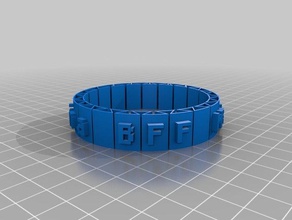 maya mirja lina bff nome braccialetto bracciali personalizzato 3d print model - Mito3D