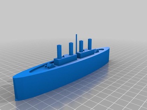 battleship outros o navio de batalha barco gepl modelo tinkercad 3d print model - Mito3D