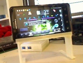 motorola droid bionic estação de encaixe do tripé móveis telefone android celular dock 3d print model - Mito3D