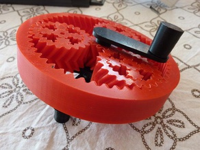 palanca de engranaje planetario mecánica los juguetes hebel 3d print model - Mito3D