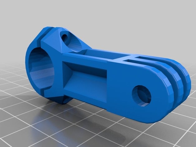gopro bar mount su misura &oslash 16 mm fotocamera 3D print model - Mito3D