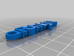 abhi chave de cadeia organização personalizado 3d print model - Mito3D