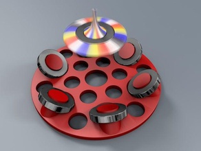 my levitating top kit physics astronomy magnets neodimium spinning 3d print model - Mito3D