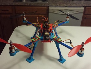palo drone rc vehículos multicopter 3d print model - Mito3D