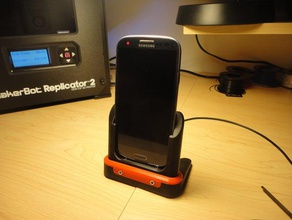 galaxy s3 powered dock mobile phone docking station siii 3d print model - Mito3D