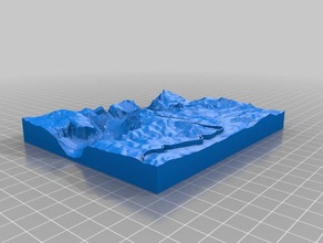 yosemites glacier point pista de esquí deporte al aire libre La impresión en 3d hoy día topo 3d print model - Mito3D