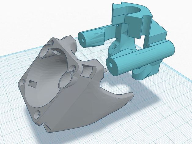 k8200 e3d v5 mount nozzle fan printer extruders 3D print model - Mito3D