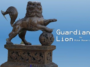 guardian lion scans replicas 123d catch 3d scan animal captured statue 3d print model - Mito3D