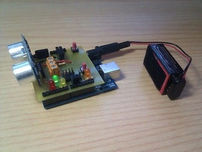 printshield v10 arduino printbots repositório git eletrônica o botão ldr luz linha pcb de plástico do vale robô sensor uam ultra-sônico 3d print model - Mito3D