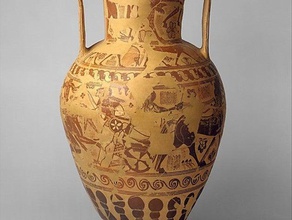 terracotta neck-amphora di archiviazione jar 3d la stampa met3d metmuseum met museum museo scansione 3d print model - Mito3D