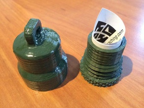 geocache de suspensão micro esporte ao ar livre recipiente rosca 3d print model - Mito3D