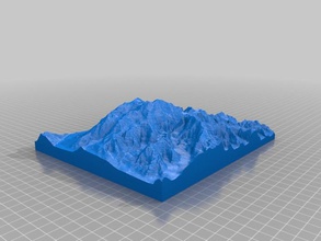 le mont mckinley d'autres de l'alaska dem dhm la géodésie géographie géologie les géosciences hauteur table paysage montagne sept sommets terrain modèle topographie états-unis 3d print model - Mito3D