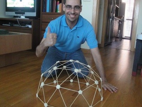 mini-dome edifícios estruturas geodésica openscad de plástico do vale poliedros esfera upm 3d print model - Mito3D