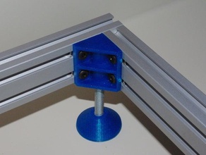 40 mm t-slot angle bracket adjustable foot 3d printer parts 3d print model - Mito3D
