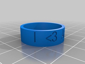 &lt3 anime-ring Ringe angepasst 3d print model - Mito3D