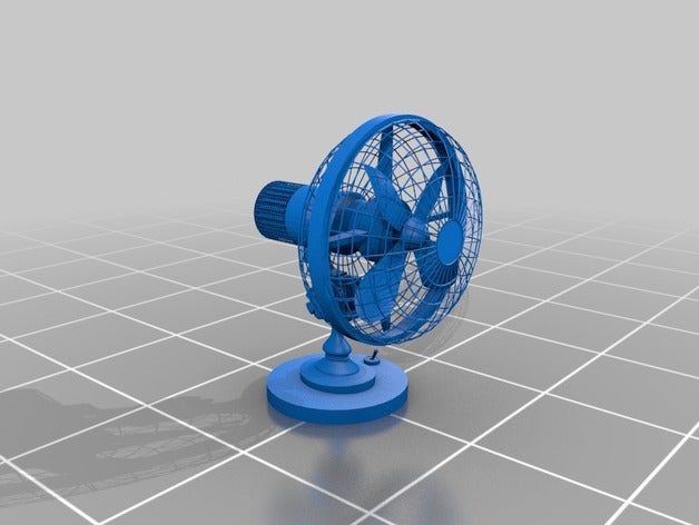 3d ventilador modelo decoración 3D print model - Mito3D
