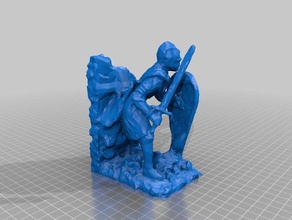 knight bookend multiscan low polygon version scans replicas makerbotdigitizier 3d print model - Mito3D