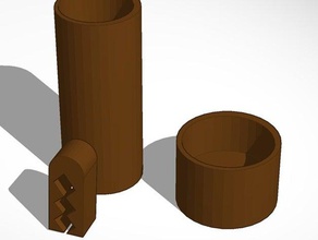 café para reservatório de saco do clipe a cozinha jantar peg pinos recipiente jar armazenamento 3d print model - Mito3D