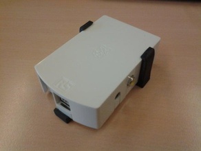raspberry pi wall mount clip rs case electronics 3d print model - Mito3D