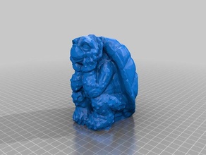 gelangweilt Schildkröte low-polygon-version durchsucht Replikate Tier 3d print model - Mito3D