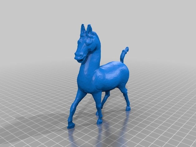 prancing horse low polygon version scans replicas animal 3D print model - Mito3D