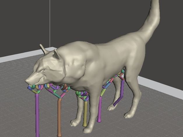 Kızıl kurt sabit hayvanlar 3D print model - Mito3D