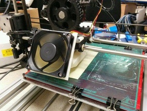 70mm fan holder lulzbot a0-101mendel 3d printer parts 3d print model - Mito3D