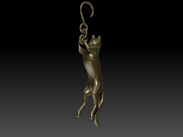 chat boucle d'oreille bijoux 3D print model - Mito3D