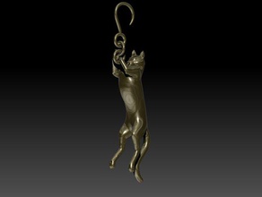 cat earring jewelry 3d print model - Mito3D