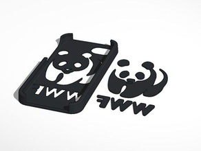 iphone 5 world wildlife fund wwf-logo casecover mobile 5c 5s Tiere Pflege wnf 3d print model - Mito3D