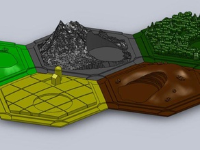 3d catan terreno peças brinquedo jogo os acessórios reprap settlersofcatan colonizadores de telha 3d print model - Mito3D