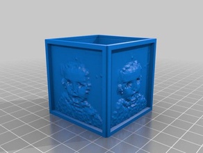 personnalisé cube lithopanes décor 3d print model - Mito3D