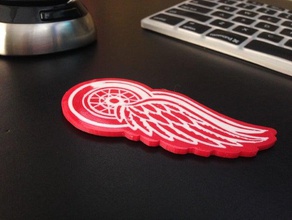 red wing logosu spor ve açık hava 3d print model - Mito3D