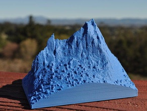 yosemite's cathedral peak super hi res sport & outdoors 3d topo rock climbing tuolumne meadows yosemite 3d print model - Mito3D