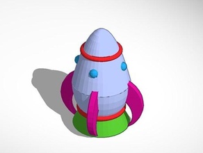 complex spaceship toys games tinkercad 3d print model - Mito3D