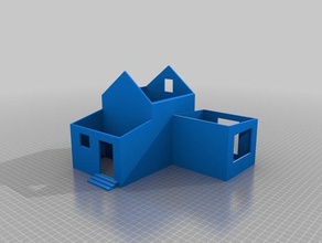 model house no roof robots dream home floorplan furniture 3d print model - Mito3D