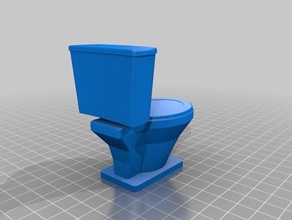 toilet props bathroom dream home floorplan furniture house roof 3d print model - Mito3D