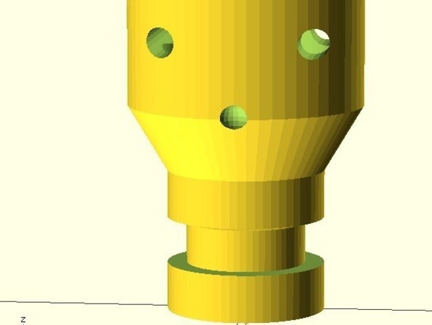 j-cabeza del adaptador 3d de la impresora extrusoras openscad reprap 3D print model - Mito3D