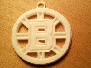 boston bruins logo keychain signs & logos hockey nhl 3d print model - Mito3D