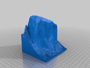 yosemite's elcapitan hi rez scan sport & outdoors 3d map printing today topo cliff climbing lidar mountain rock 3d print model - Mito3D