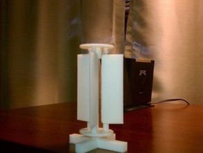 dikey yel değirmeni ayarlanabilir yüzgeci açıları binalar yapılar 3d print model - Mito3D